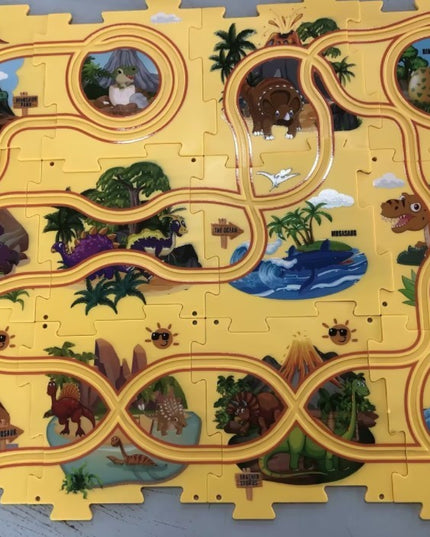 Kinder Puzzle Elektrische Eisenbahn Speeder DIY Montage Elektrische Auto Automatische Schiene Stadt Szene Bau Bildung Spielzeug Geschenk - ellashop.store