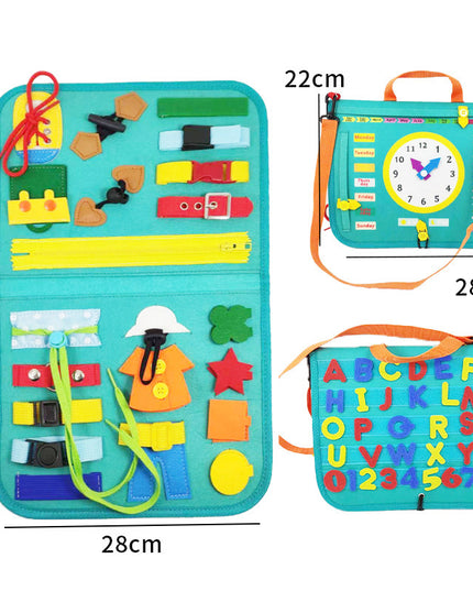 Neues Beschäftigt-Buch, Beschäftigt-Brett für Kinder, Anziehen und Zuknöpfen, Lernen, Baby, frühe Bildung, Vorschule, sensorisches Lernspielzeug - ellashop.store