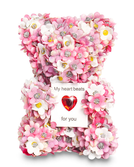 Künstlicher Rosenbär zum Valentinstag, handgemachtes Geschenk - ellashop.store