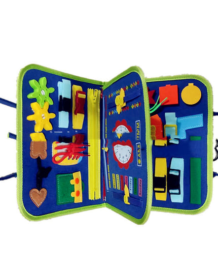 Neues Beschäftigt-Buch, Beschäftigt-Brett für Kinder, Anziehen und Zuknöpfen, Lernen, Baby, frühe Bildung, Vorschule, sensorisches Lernspielzeug - ellashop.store