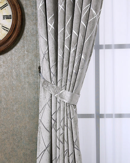 Einfarbige, schlichte, moderne, leichte, luxuriöse Chenille-Verdunkelungsvorhänge für das Wohnzimmer - ellashop.store