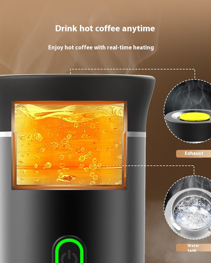 Elektrische Kaffeemühle für unterwegs, handlich, 3-in-1-Espresso, tragbarer Kaffee, Espressomaschine, Café, tragbare Kapsel-Kaffeemaschine, Küchenhelfer - ellashop.store