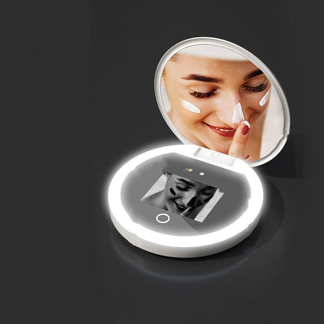 Intelligent Sunscreen UV Makeup Mirror Handheld LED Beauty Makeup Mirror - ellashop.store