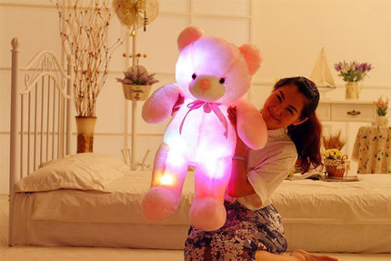 Kreatives Leuchten LED Teddybär Kuscheltiere Plüschtier Buntes leuchtendes Weihnachtsgeschenk für Kinder Kissen - ellashop.store