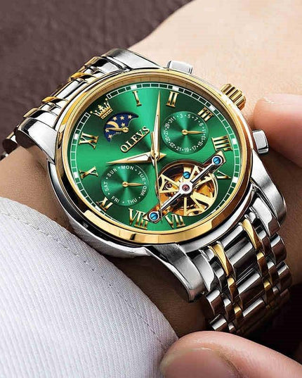 Vollautomatische, wasserdichte, mechanische Herrenuhr - ellashop.store