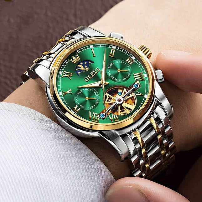 Vollautomatische, wasserdichte, mechanische Herrenuhr - ellashop.store