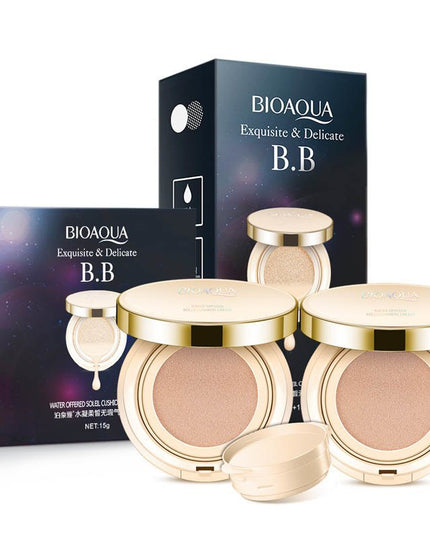 Bioaqua Air Cushion BB Cream 3-Farben-Concealer Feuchtigkeitsspendende Grundierung Whitening Makelloses Make-up für das Gesicht Beauty Make-up - ellashop.store