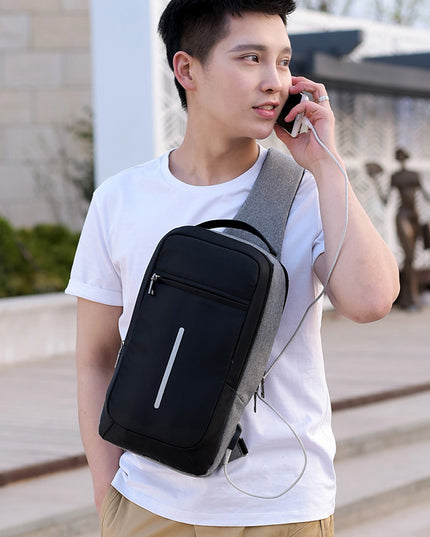 Diebstahlsichere USB-Lade-Brusttasche mit - ellashop.store