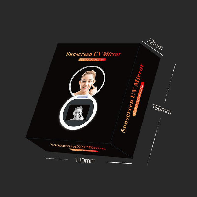 Intelligent Sunscreen UV Makeup Mirror Handheld LED Beauty Makeup Mirror - ellashop.store