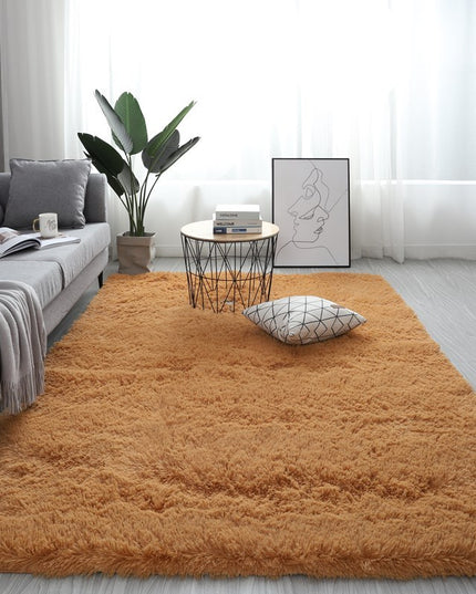 Nordischer flauschiger Teppich für Schlafzimmer/Wohnzimmer, rechteckig, groß, aus Plüsch, rutschfest, weicher Teppich, Weiß/Rot, 13 Farben - ellashop.store