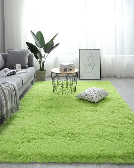 Nordischer flauschiger Teppich für Schlafzimmer/Wohnzimmer, rechteckig, groß, aus Plüsch, rutschfest, weicher Teppich, Weiß/Rot, 13 Farben - ellashop.store