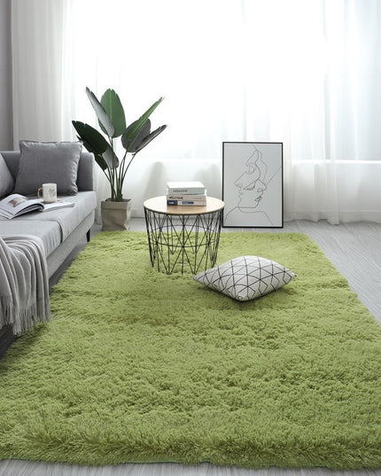 Nordischer flauschiger Teppich für Schlafzimmer/Wohnzimmer, rechteckig, groß, aus Plüsch, rutschfest, weicher Teppich, Weiß/Rot, 13 Farben - ellashop.store