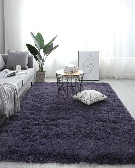 Nordischer flauschiger Teppich für Schlafzimmer/Wohnzimmer, rechteckig, groß, aus Plüsch, rutschfest, weicher Teppich, Weiß/Rot, 13 Farben - ellashop.store