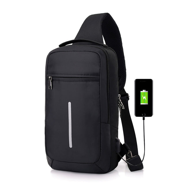 Diebstahlsichere USB-Lade-Brusttasche mit - ellashop.store