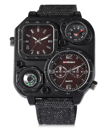 Militäruhr für Herren, mehrere Zeitzonen, personalisiertes Zifferblatt - ellashop.store