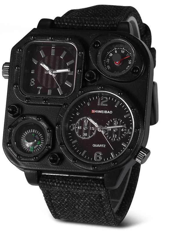 Militäruhr für Herren, mehrere Zeitzonen, personalisiertes Zifferblatt - ellashop.store