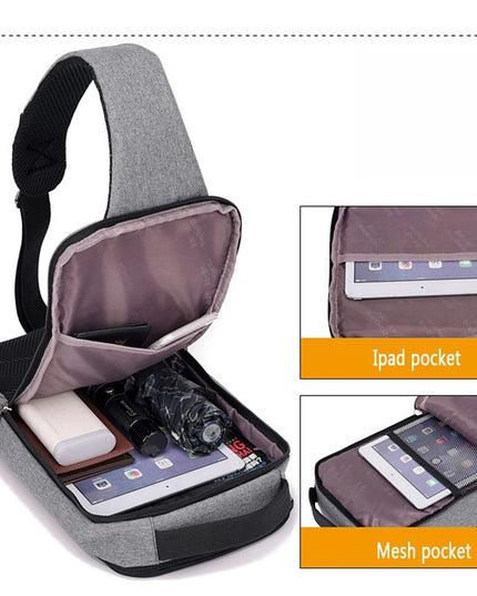 Diebstahlsichere USB-Lade-Brusttasche mit - ellashop.store