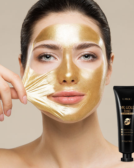 Feuchtigkeitsspendende Abreißmaske mit Goldfolie und Schneckenmotiv - ellashop.store