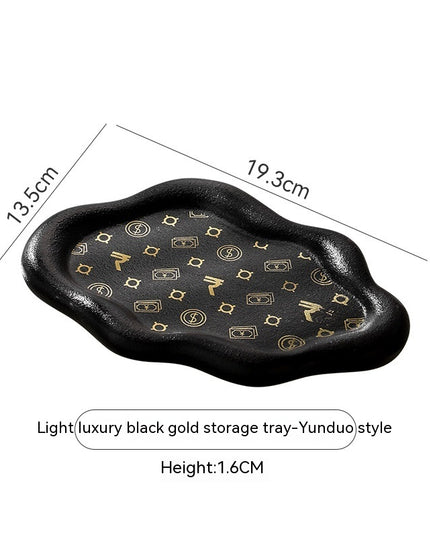 Kreativer, matter Steakteller in Schwarz - ellashop.store