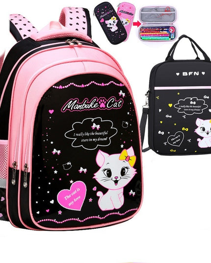 Kinder-Schulrucksack mit süßem Katzen-Print - ellashop.store