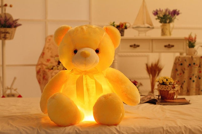 Kreatives Leuchten LED Teddybär Kuscheltiere Plüschtier Buntes leuchtendes Weihnachtsgeschenk für Kinder Kissen - ellashop.store