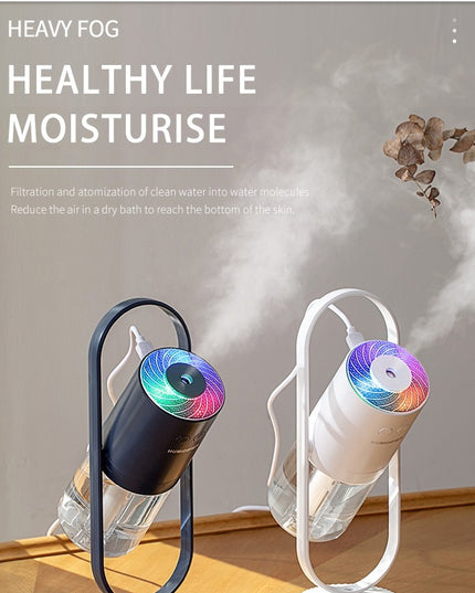 Magic Shadow USB-Luftbefeuchter für Zuhause mit Projektionsnachtlichtern Ultraschall-Nebelmaschine fürs Auto Mini-Luftreiniger fürs Büro - ellashop.store