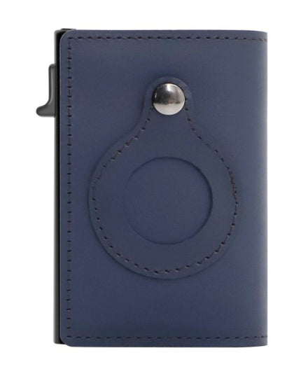 AirTag Wallet Anti Theft Bullet Card Bag Multi-functional Rfid Card Holder Men's Leather Slim Wallets For Airtag Air Tag - ellashop.store