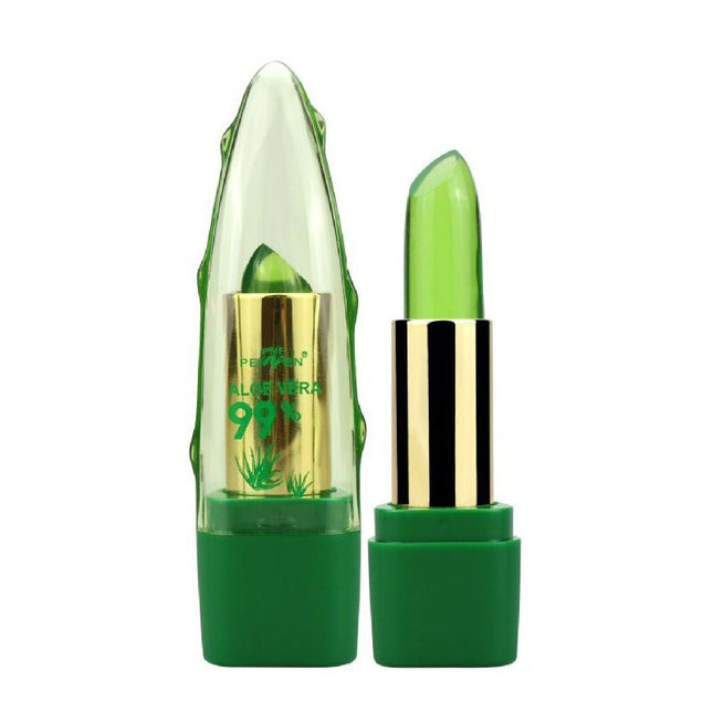 Aloe Vera Gel Farbwechsel Lippenstift Glanz Feuchtigkeitscreme Anti-Trocknung Entsalzung Feinkörniger Lippenbalsam Pflege - ellashop.store