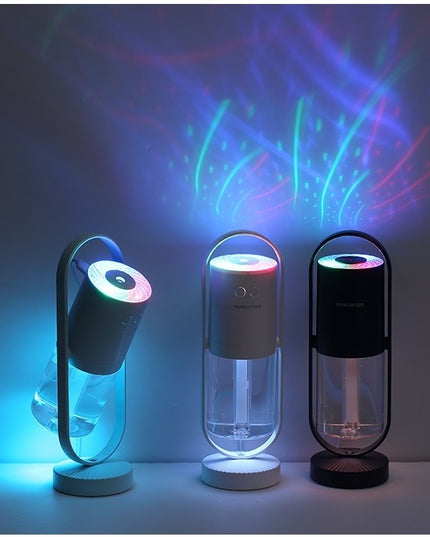 Magic Shadow USB-Luftbefeuchter für Zuhause mit Projektionsnachtlichtern Ultraschall-Nebelmaschine fürs Auto Mini-Luftreiniger fürs Büro - ellashop.store