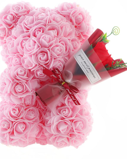 Rose Bär konserviert frische Blume Valentinstag Geburtstagsgeschenk - ellashop.store