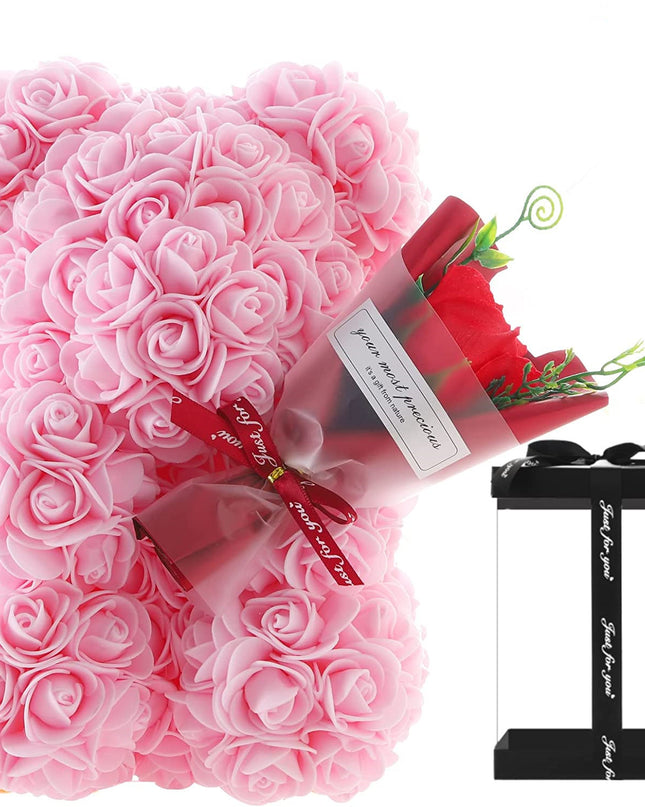 Rose Bär konserviert frische Blume Valentinstag Geburtstagsgeschenk - ellashop.store
