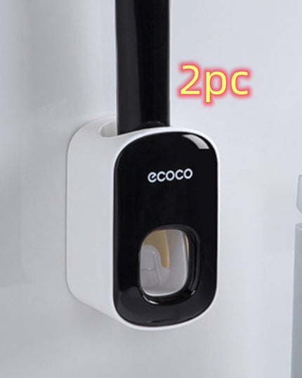 An der Wand montierter automatischer Zahnpastahalter Badezimmerzubehör-Set Spender - ellashop.store