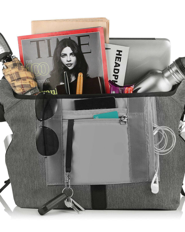 Wickel-Umhängetasche, große Messenger-Wickeltasche für Väter mit 17 Taschen - ellashop.store