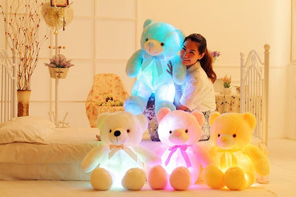 Kreatives Leuchten LED Teddybär Kuscheltiere Plüschtier Buntes leuchtendes Weihnachtsgeschenk für Kinder Kissen - ellashop.store