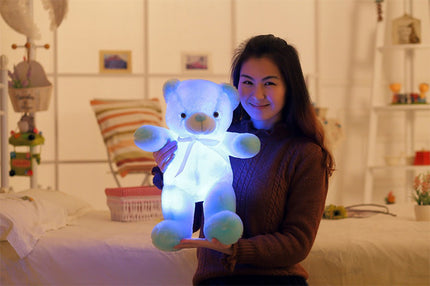 Kreatives Leuchten LED Teddybär Kuscheltiere Plüschtier Buntes leuchtendes Weihnachtsgeschenk für Kinder Kissen - ellashop.store