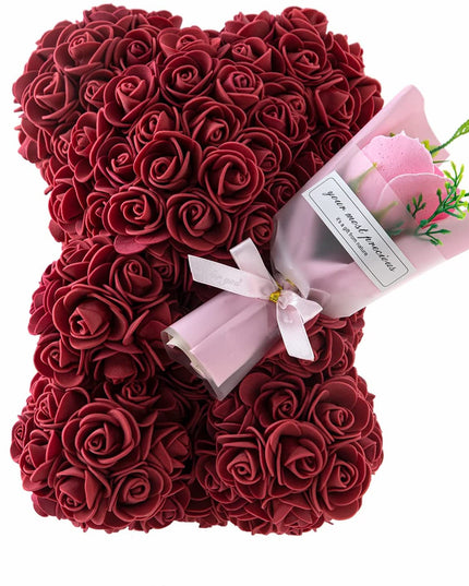 Rose Bär konserviert frische Blume Valentinstag Geburtstagsgeschenk - ellashop.store