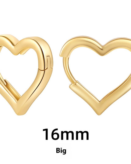 Women's Simple Hollow Five-pointed Star Heart Earrings - ellashop.store