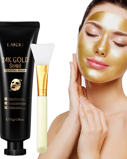 Feuchtigkeitsspendende Abreißmaske mit Goldfolie und Schneckenmotiv - ellashop.store
