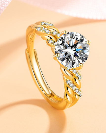 Europäischer und amerikanischer Internet-Hot-Fashion-Zirkon-Ring für Frauen - ellashop.store