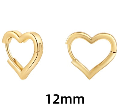 Women's Simple Hollow Five-pointed Star Heart Earrings - ellashop.store