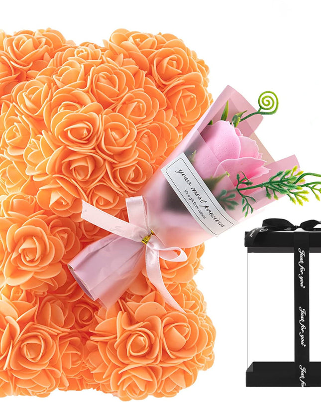 Rose Bär konserviert frische Blume Valentinstag Geburtstagsgeschenk - ellashop.store