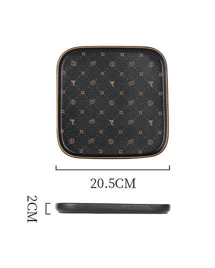 Kreativer, matter Steakteller in Schwarz - ellashop.store