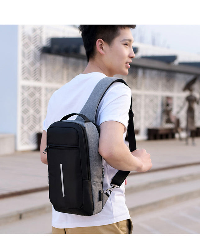 Diebstahlsichere USB-Lade-Brusttasche mit - ellashop.store