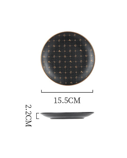 Kreativer, matter Steakteller in Schwarz - ellashop.store