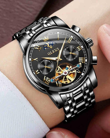 Vollautomatische, wasserdichte, mechanische Herrenuhr - ellashop.store