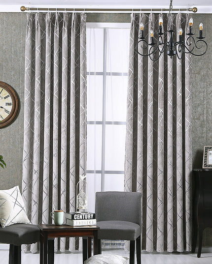 Einfarbige, schlichte, moderne, leichte, luxuriöse Chenille-Verdunkelungsvorhänge für das Wohnzimmer - ellashop.store