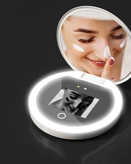 Intelligent Sunscreen UV Makeup Mirror Handheld LED Beauty Makeup Mirror - ellashop.store