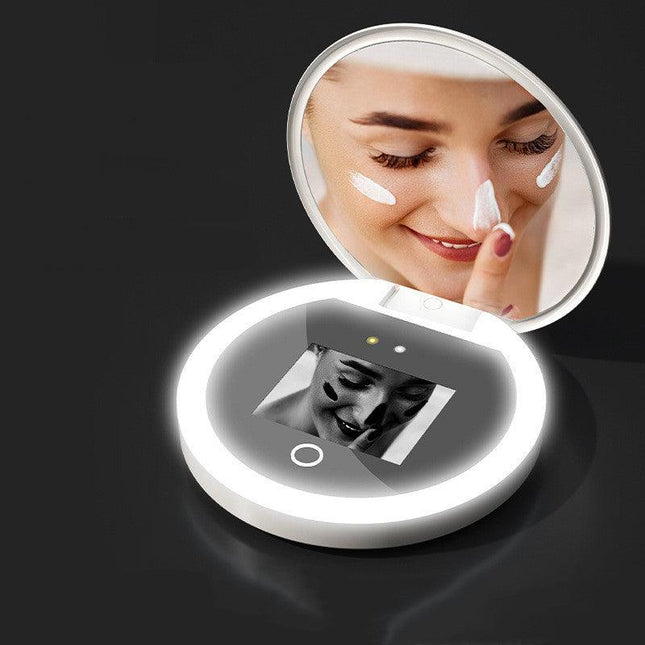 Intelligent Sunscreen UV Makeup Mirror Handheld LED Beauty Makeup Mirror - ellashop.store