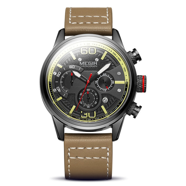 Multifunktionale Sport-Militäruhr, Chronograph, Kalender, Quarzuhr - ellashop.store