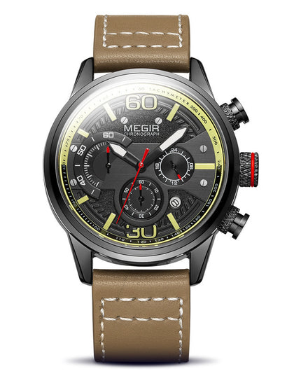 Multifunktionale Sport-Militäruhr, Chronograph, Kalender, Quarzuhr - ellashop.store